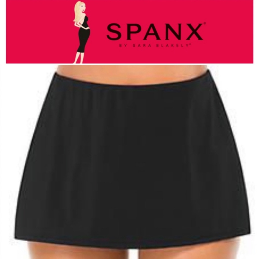 Spanx swim swimming skirt sz L 12 red label SPANX